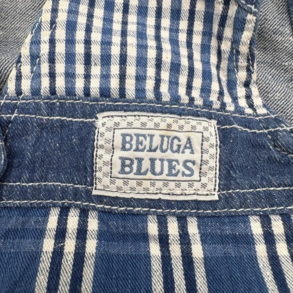 Beluga Blues Vest Boys 6-9‎ Months Blue Plaid Denim Pullover Collarless Layering